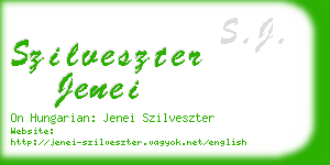 szilveszter jenei business card
